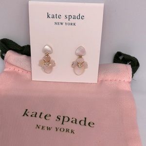 KATE SPADE NY Precious Pansy Rose Gold Drop Pierced Earrings - Post